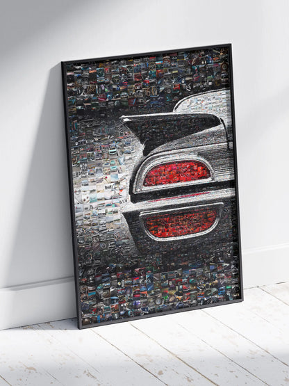 Stunning Car Mosaic Artwork - Unique Automotive Wall Decor for Car Lovers and Enthusiasts AtelierMosaics