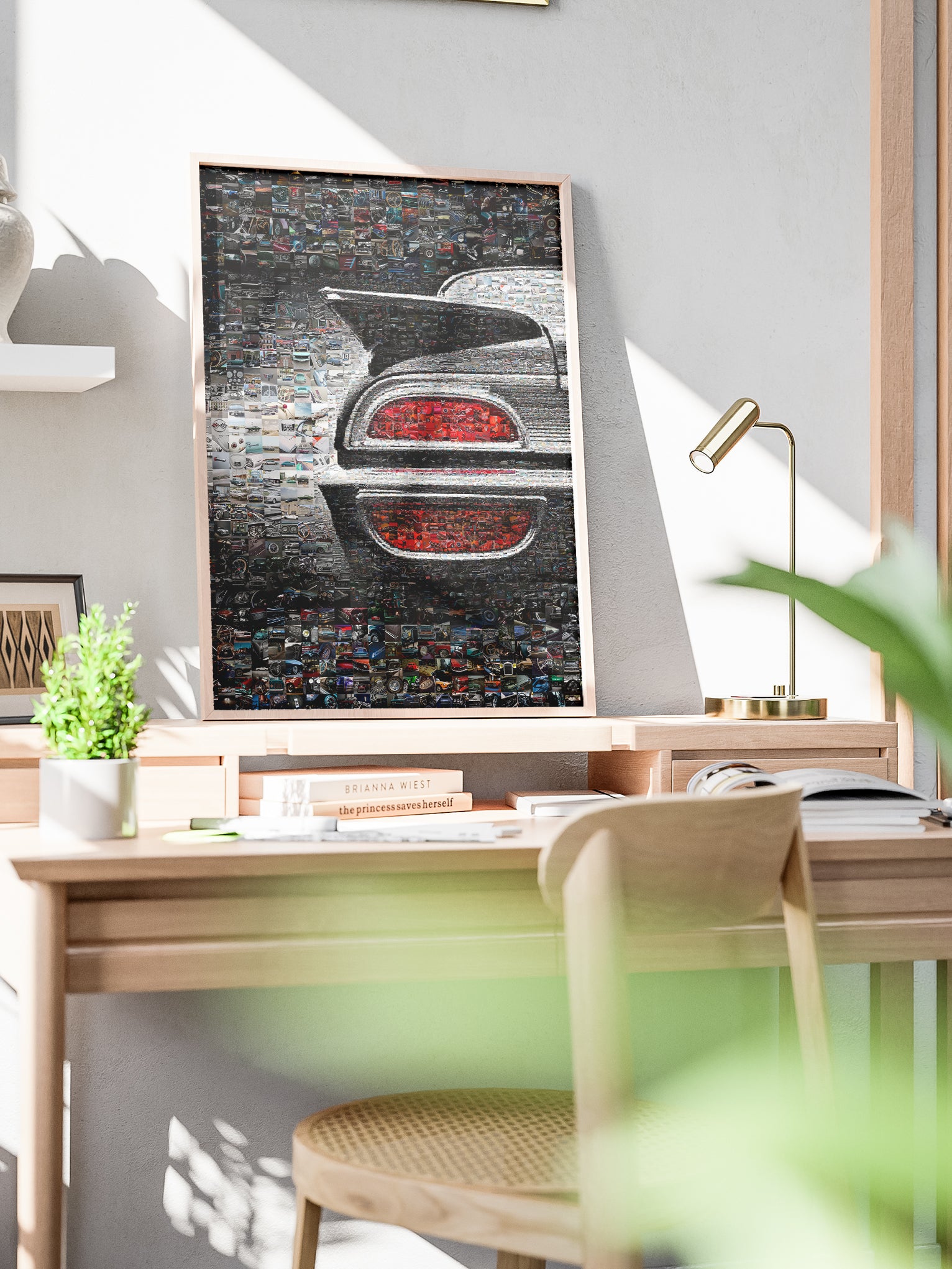 Stunning Car Mosaic Artwork - Unique Automotive Wall Decor for Car Lovers and Enthusiasts AtelierMosaics