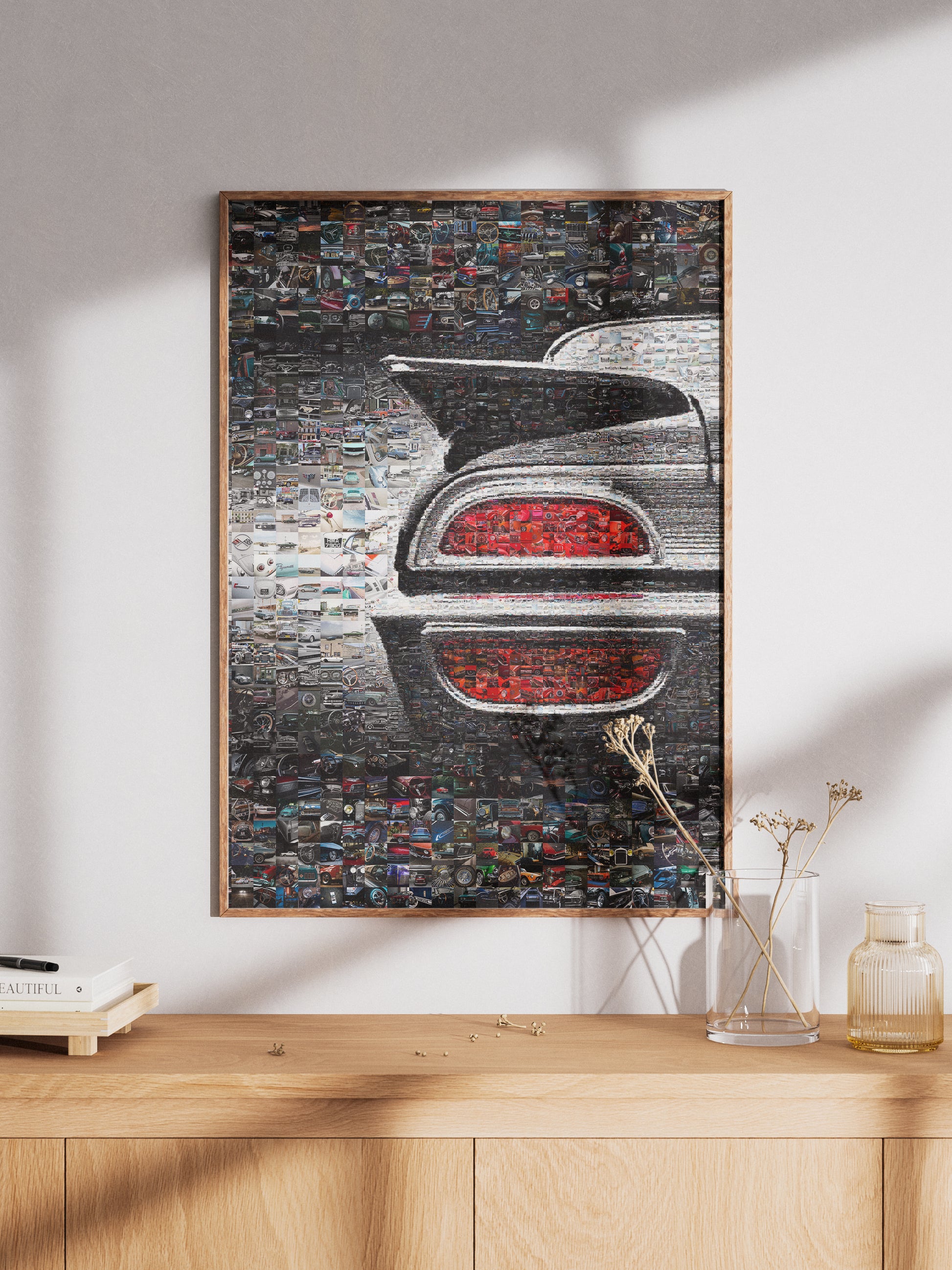 Stunning Car Mosaic Artwork - Unique Automotive Wall Decor for Car Lovers and Enthusiasts AtelierMosaics
