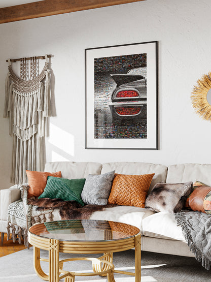 Stunning Car Mosaic Artwork - Unique Automotive Wall Decor for Car Lovers and Enthusiasts AtelierMosaics