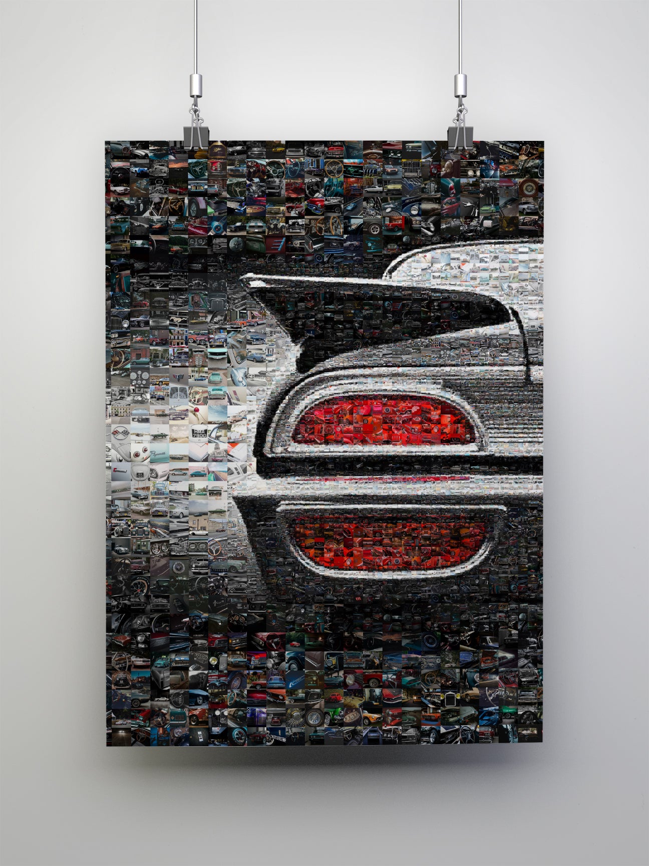 Stunning Car Mosaic Artwork - Unique Automotive Wall Decor for Car Lovers and Enthusiasts AtelierMosaics