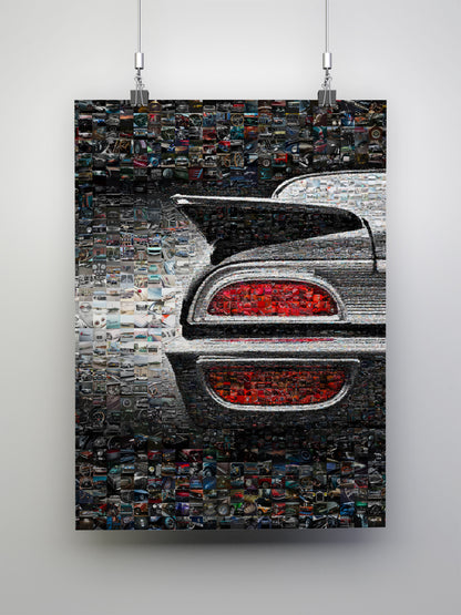 Stunning Car Mosaic Artwork - Unique Automotive Wall Decor for Car Lovers and Enthusiasts AtelierMosaics