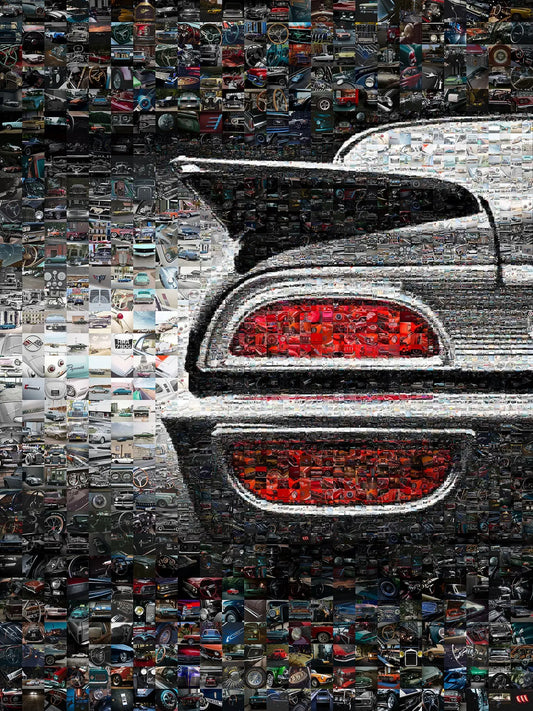 Stunning Car Mosaic Artwork - Unique Automotive Wall Decor for Car Lovers and Enthusiasts AtelierMosaics