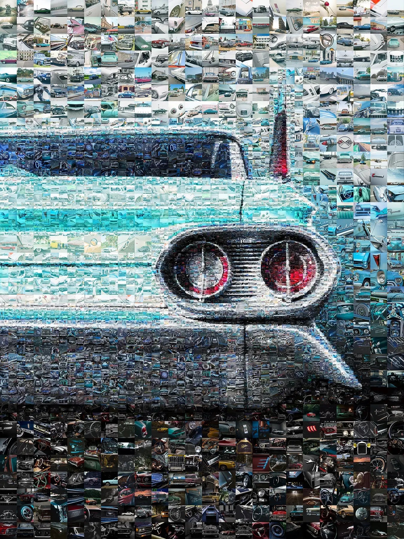 Stunning Mosaic Artwork of Classic Cars - Unique and Eye-Catching Car Decor for Auto Enthusiasts AtelierMosaics
