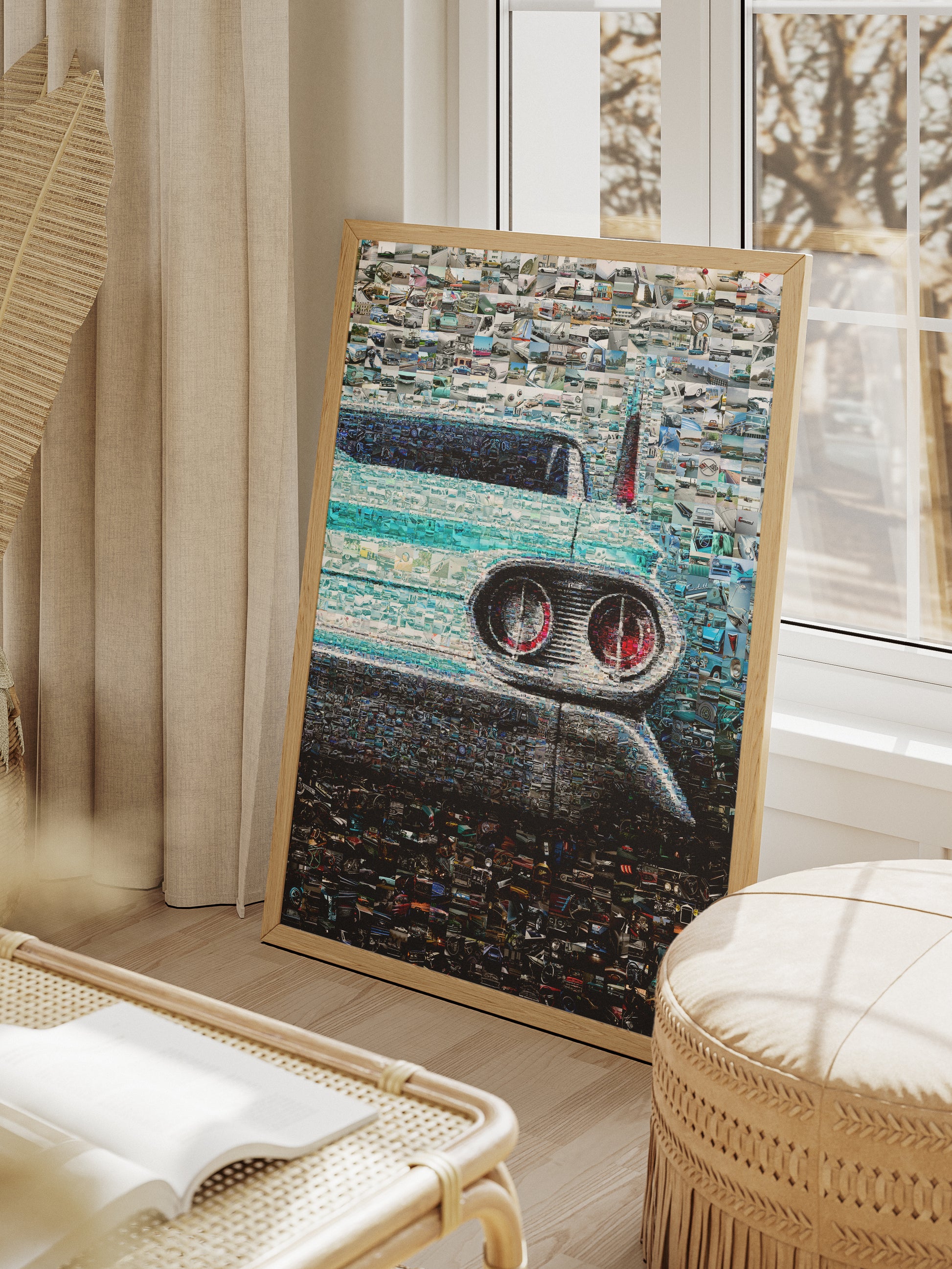 Stunning Mosaic Artwork of Classic Cars - Unique and Eye-Catching Car Decor for Auto Enthusiasts AtelierMosaics