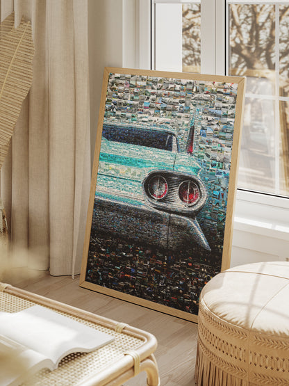 Stunning Mosaic Artwork of Classic Cars - Unique and Eye-Catching Car Decor for Auto Enthusiasts AtelierMosaics