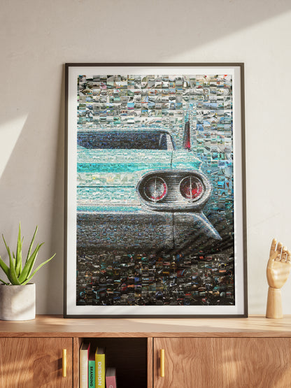 Stunning Mosaic Artwork of Classic Cars - Unique and Eye-Catching Car Decor for Auto Enthusiasts AtelierMosaics