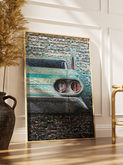 Stunning Mosaic Artwork of Classic Cars - Unique and Eye-Catching Car Decor for Auto Enthusiasts AtelierMosaics