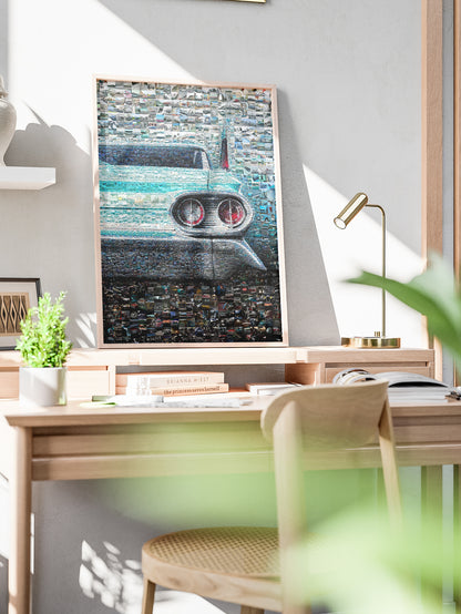 Stunning Mosaic Artwork of Classic Cars - Unique and Eye-Catching Car Decor for Auto Enthusiasts AtelierMosaics