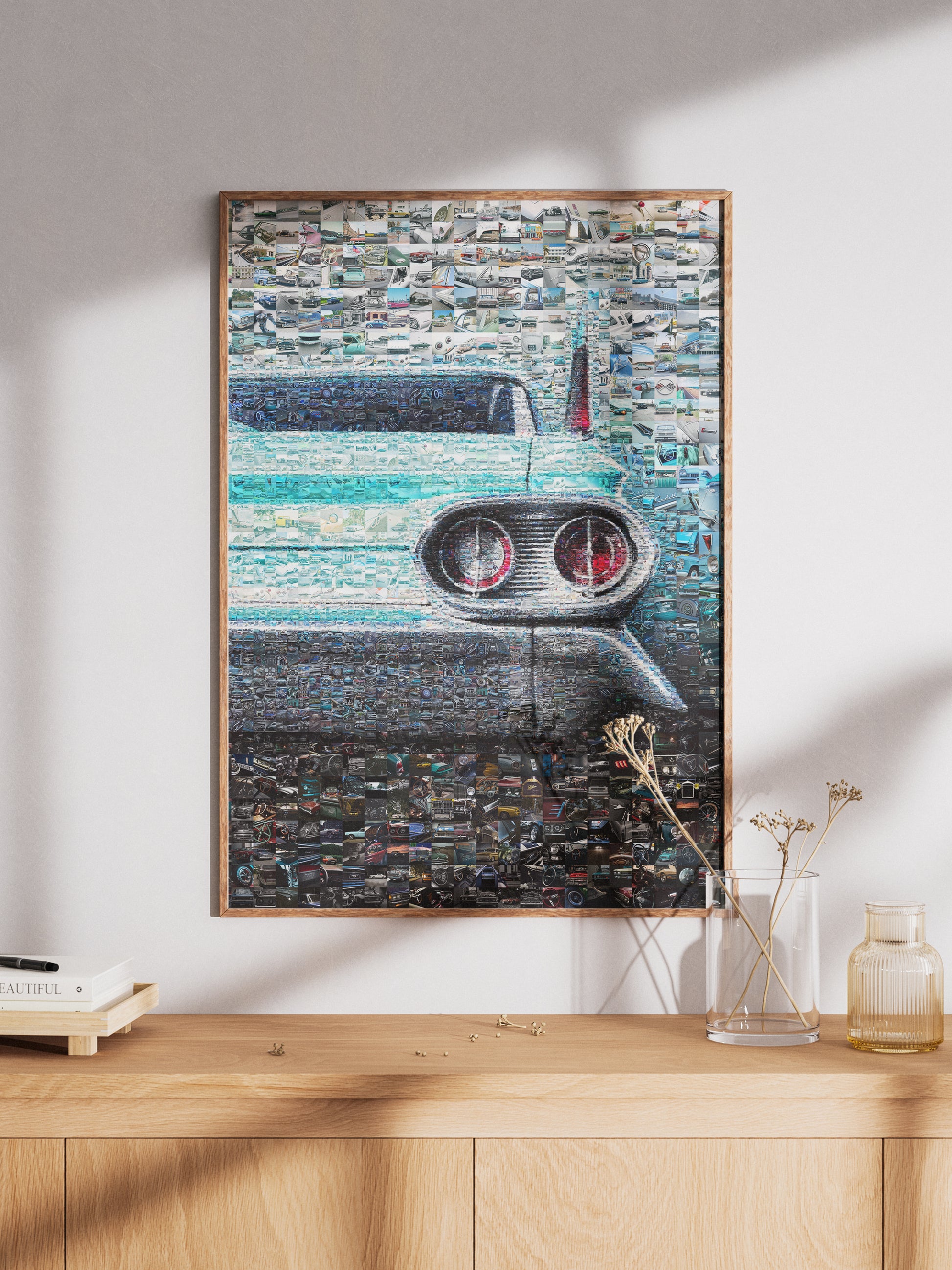 Stunning Mosaic Artwork of Classic Cars - Unique and Eye-Catching Car Decor for Auto Enthusiasts AtelierMosaics