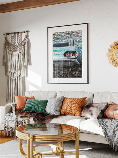 Stunning Mosaic Artwork of Classic Cars - Unique and Eye-Catching Car Decor for Auto Enthusiasts AtelierMosaics