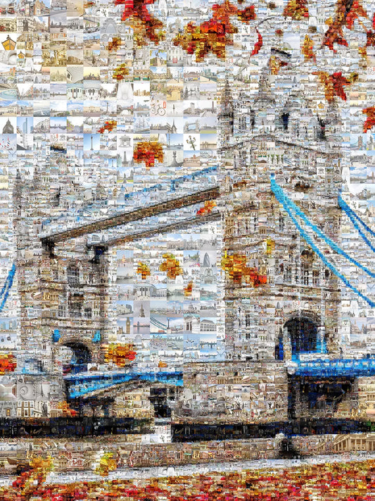 Stunning London Mosaic Artwork - Iconic Tower Bridge Featuring 100s of Images - Perfect Wall Decor AtelierMosaics