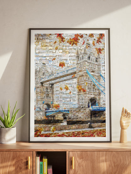 Stunning London Mosaic Artwork - Iconic Tower Bridge Featuring 100s of Images - Perfect Wall Decor AtelierMosaics