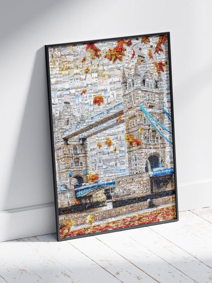 Stunning London Mosaic Artwork - Iconic Tower Bridge Featuring 100s of Images - Perfect Wall Decor AtelierMosaics