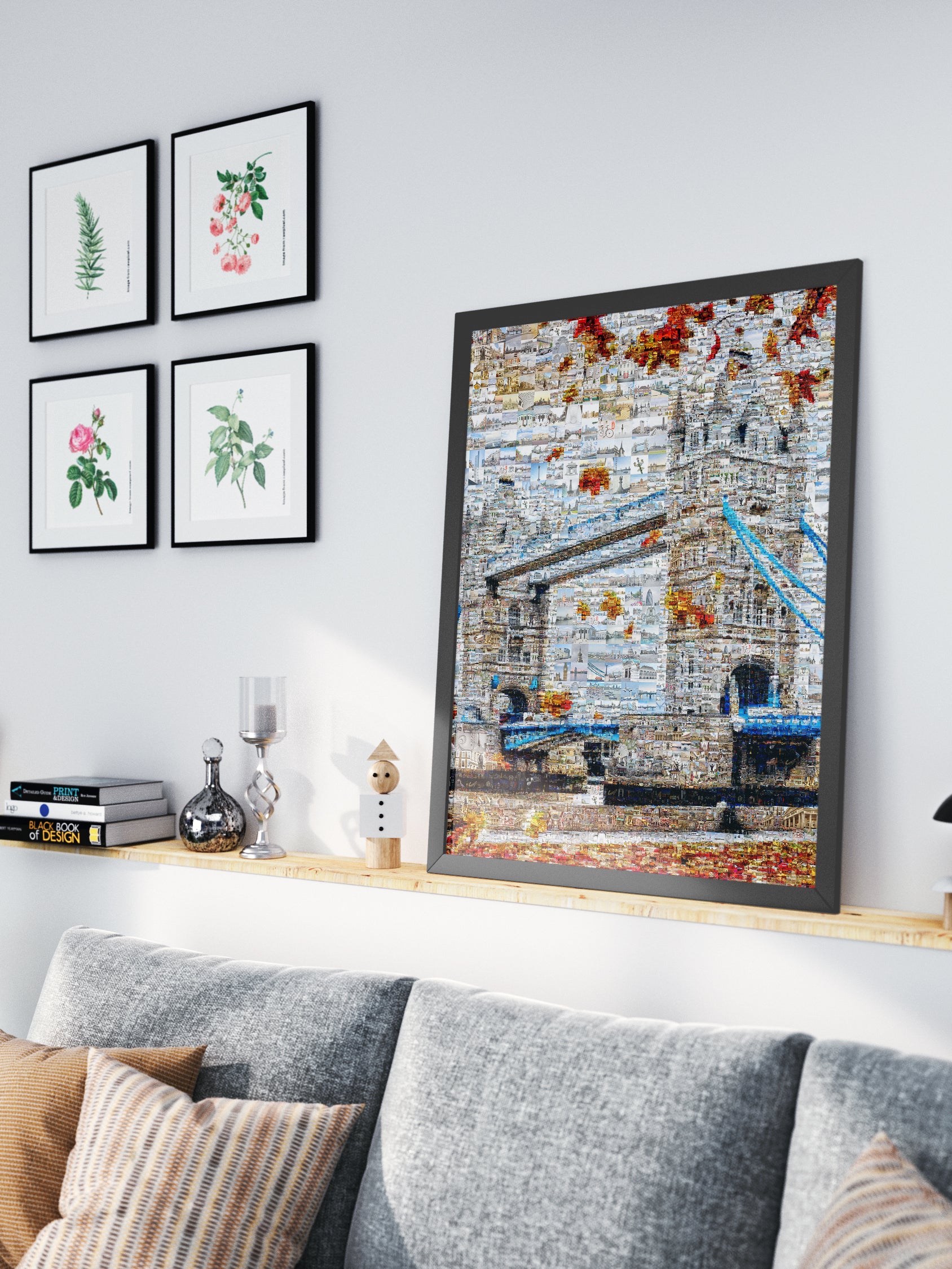 Stunning London Mosaic Artwork - Iconic Tower Bridge Featuring 100s of Images - Perfect Wall Decor AtelierMosaics