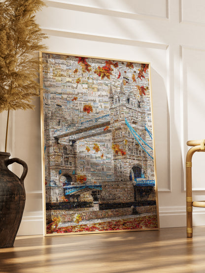 Stunning London Mosaic Artwork - Iconic Tower Bridge Featuring 100s of Images - Perfect Wall Decor AtelierMosaics
