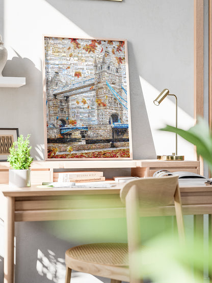 Stunning London Mosaic Artwork - Iconic Tower Bridge Featuring 100s of Images - Perfect Wall Decor AtelierMosaics