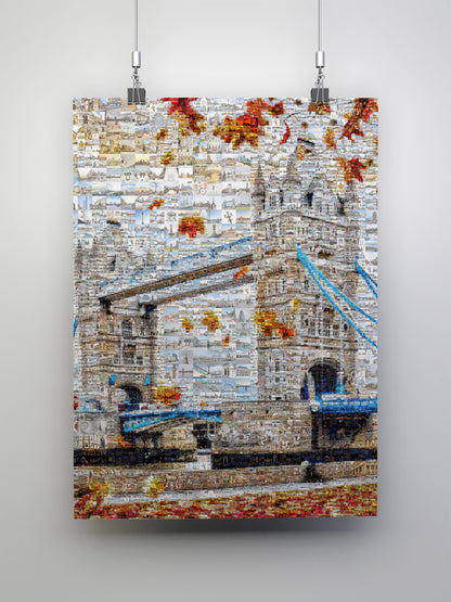 Stunning London Mosaic Artwork - Iconic Tower Bridge Featuring 100s of Images - Perfect Wall Decor AtelierMosaics