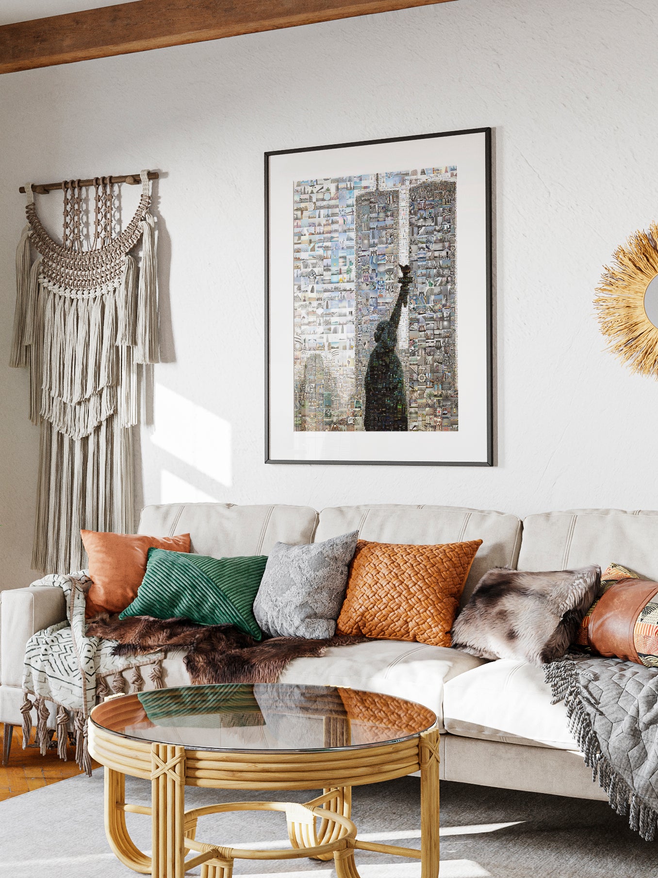 Stunning Mosaic Artwork of the Statue of Liberty & Iconic NYC Landmarks - Unique Wall Art for Home Decor AtelierMosaics