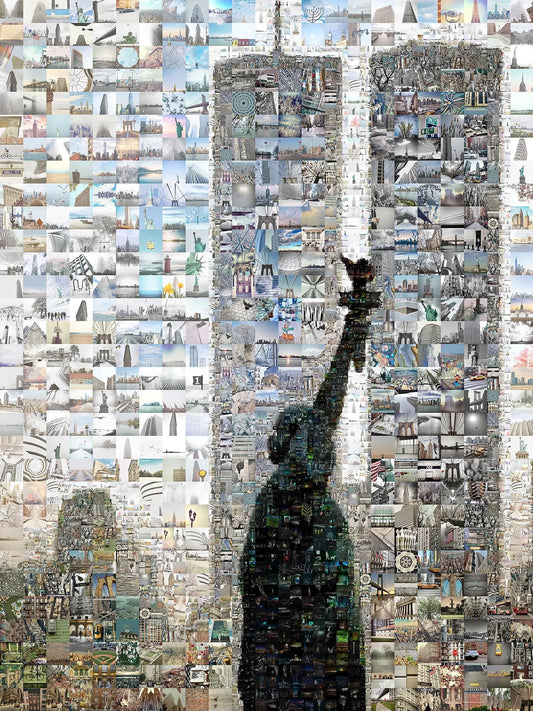 Stunning Mosaic Artwork of the Statue of Liberty & Iconic NYC Landmarks - Unique Wall Art for Home Decor AtelierMosaics