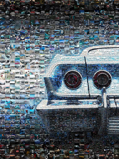 Stunning Automotive Mosaic Art - Unique Wall Decor for Car Enthusiasts, Perfect Gift for Gearheads AtelierMosaics