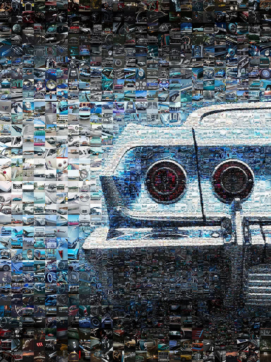 Stunning Automotive Mosaic Art - Unique Wall Decor for Car Enthusiasts, Perfect Gift for Gearheads AtelierMosaics