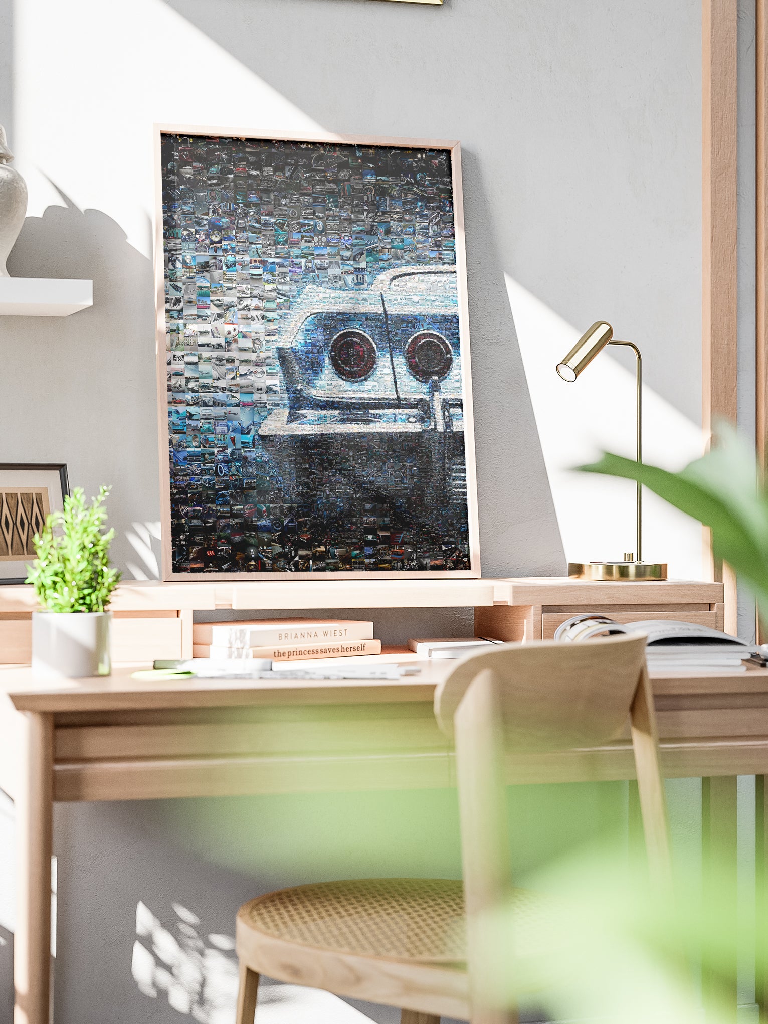 Stunning Automotive Mosaic Art - Unique Wall Decor for Car Enthusiasts, Perfect Gift for Gearheads AtelierMosaics