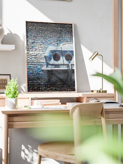 Stunning Automotive Mosaic Art - Unique Wall Decor for Car Enthusiasts, Perfect Gift for Gearheads AtelierMosaics