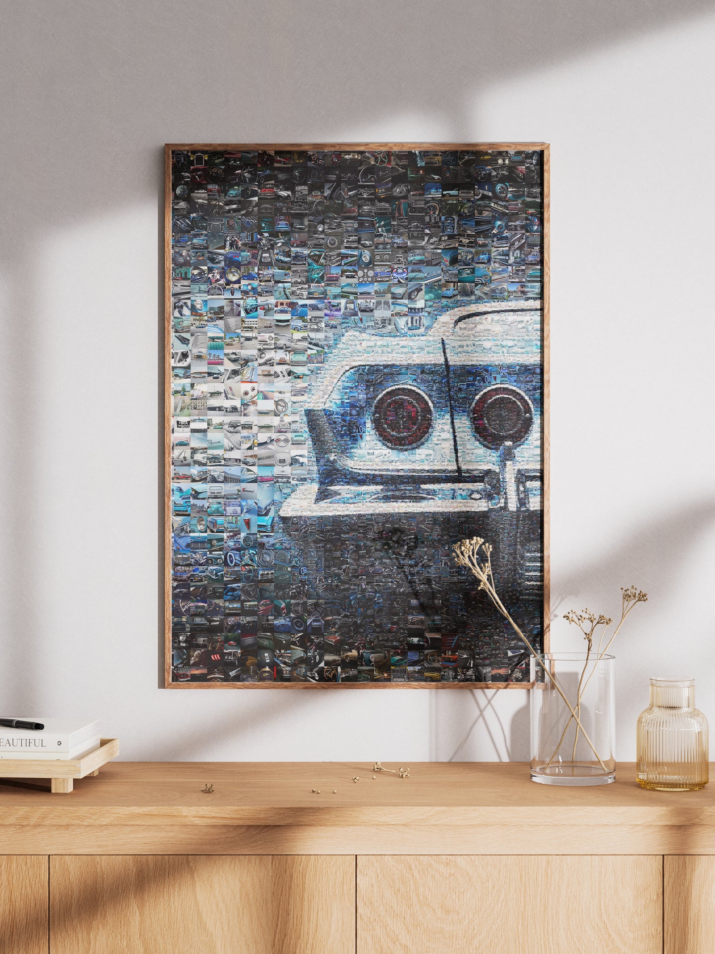Stunning Automotive Mosaic Art - Unique Wall Decor for Car Enthusiasts, Perfect Gift for Gearheads AtelierMosaics