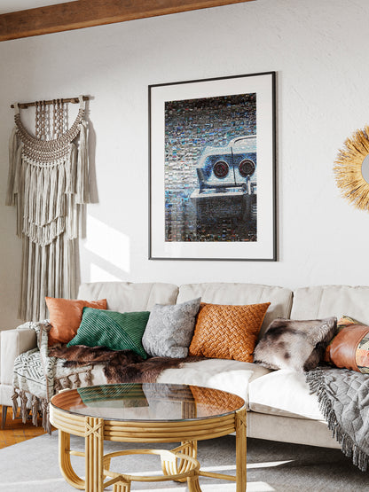 Stunning Automotive Mosaic Art - Unique Wall Decor for Car Enthusiasts, Perfect Gift for Gearheads AtelierMosaics