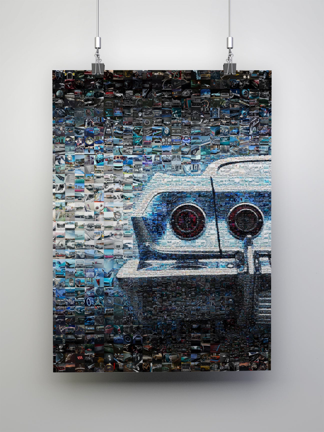 Stunning Automotive Mosaic Art - Unique Wall Decor for Car Enthusiasts, Perfect Gift for Gearheads AtelierMosaics