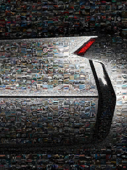 Stunning Automotive Mosaic Artwork: Classic Cars Collage for Car Enthusiasts and Decor Lovers AtelierMosaics