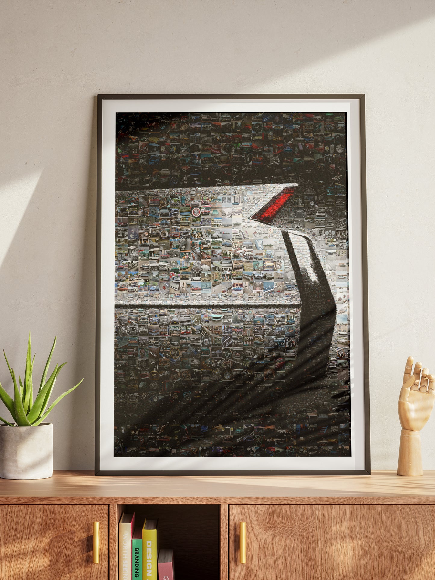Stunning Automotive Mosaic Artwork: Classic Cars Collage for Car Enthusiasts and Decor Lovers AtelierMosaics