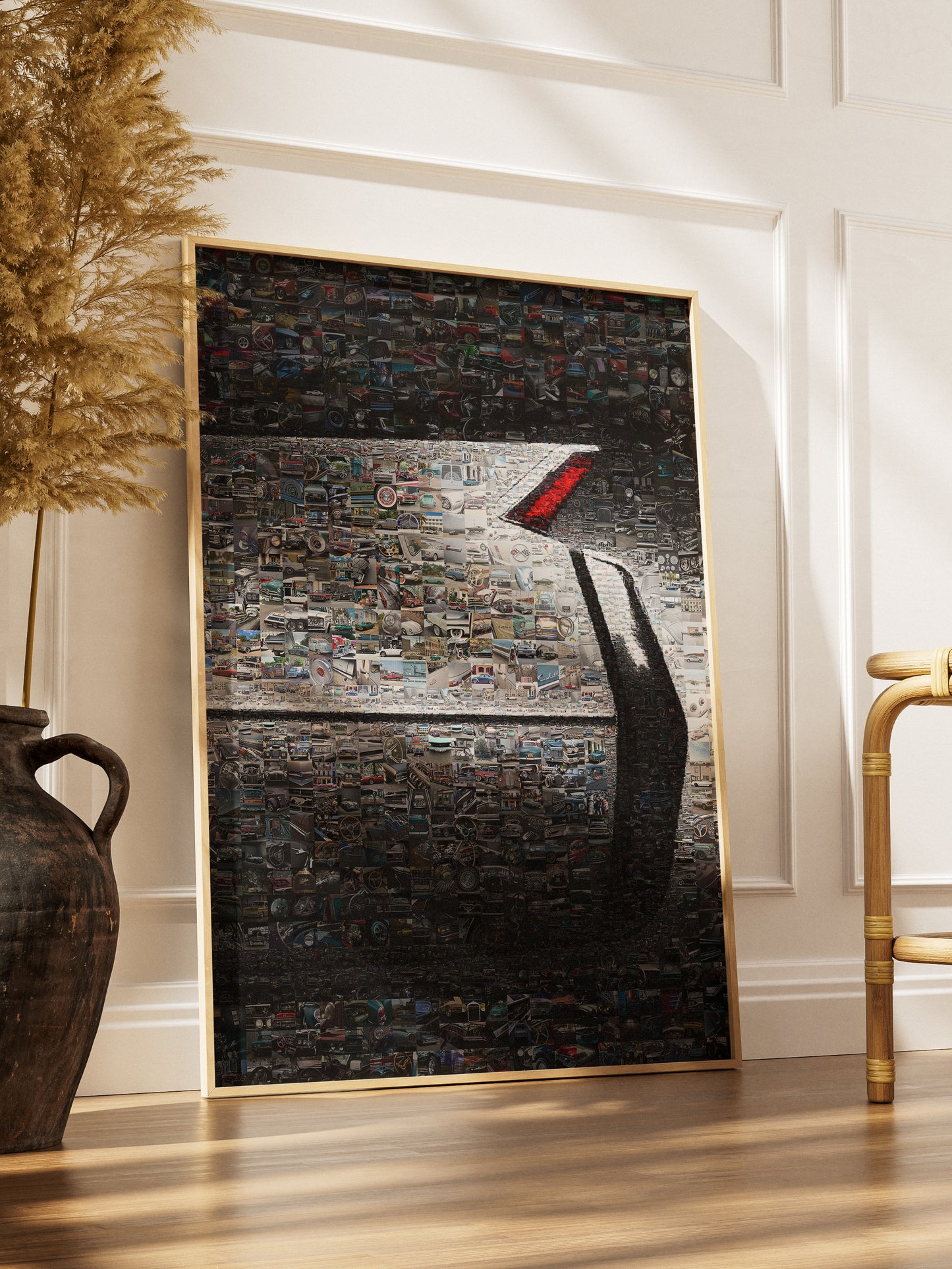 Stunning Automotive Mosaic Artwork: Classic Cars Collage for Car Enthusiasts and Decor Lovers AtelierMosaics