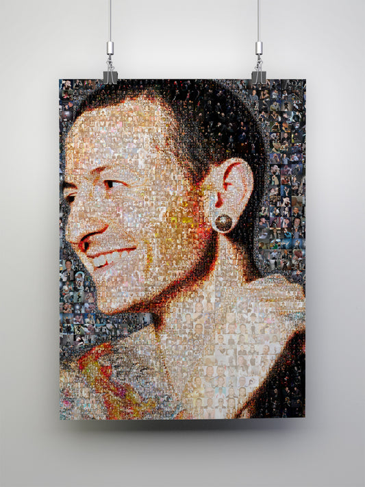 Chester Bennington Mosaic Artwork - Celebrating Linkin Park's Iconic Legacy