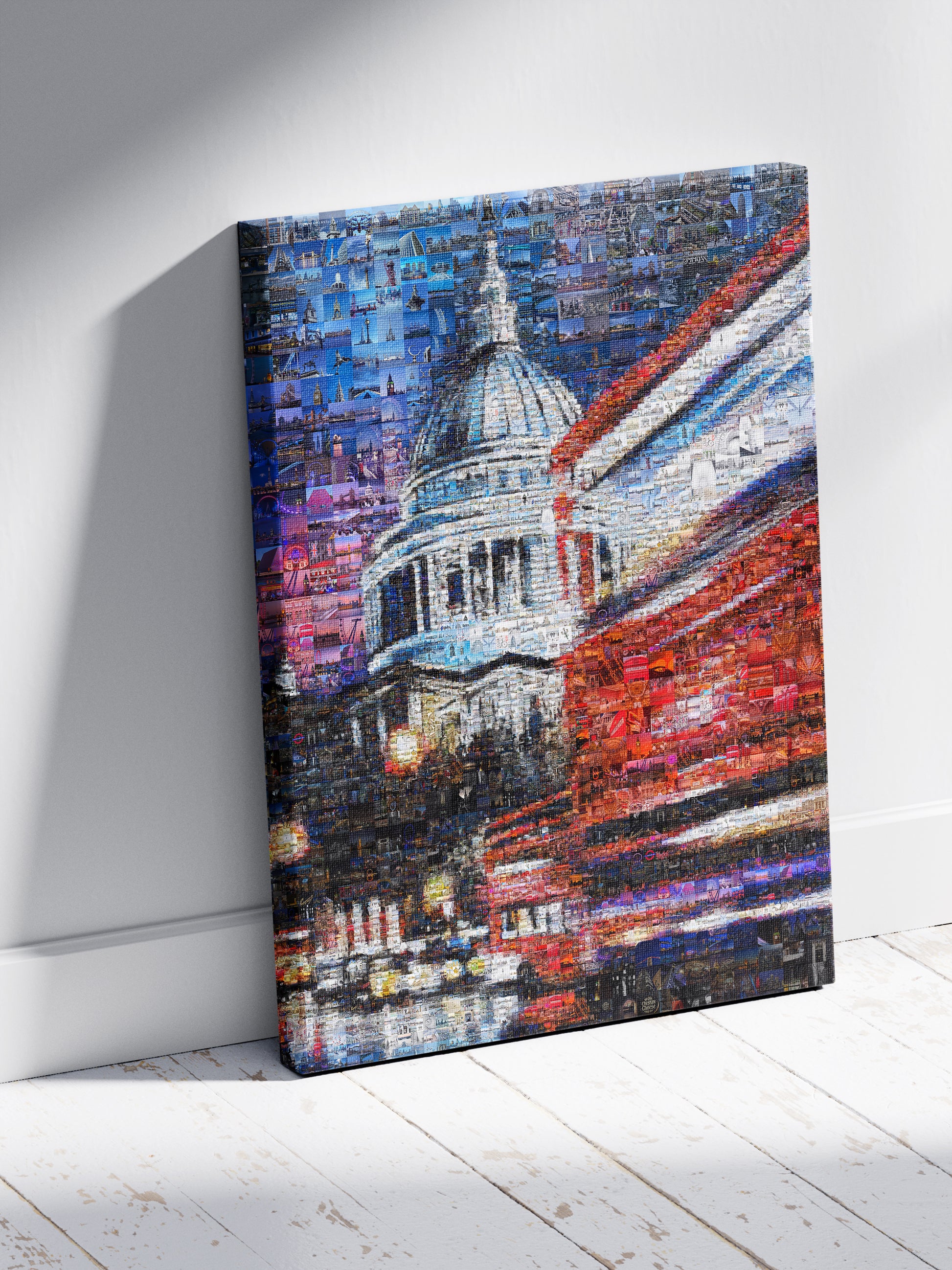 Stunning London Mosaic Artwork - Iconic Cityscape Featuring St. Paul's Cathedral and Vibrant City Life AtelierMosaics