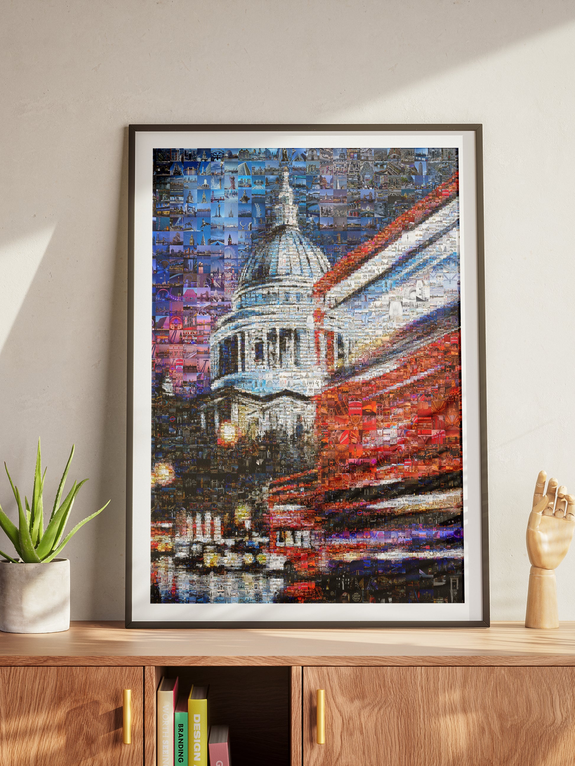 Stunning London Mosaic Artwork - Iconic Cityscape Featuring St. Paul's Cathedral and Vibrant City Life AtelierMosaics