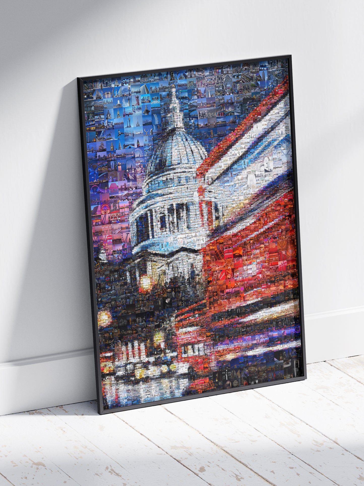 Stunning London Mosaic Artwork - Iconic Cityscape Featuring St. Paul's Cathedral and Vibrant City Life AtelierMosaics