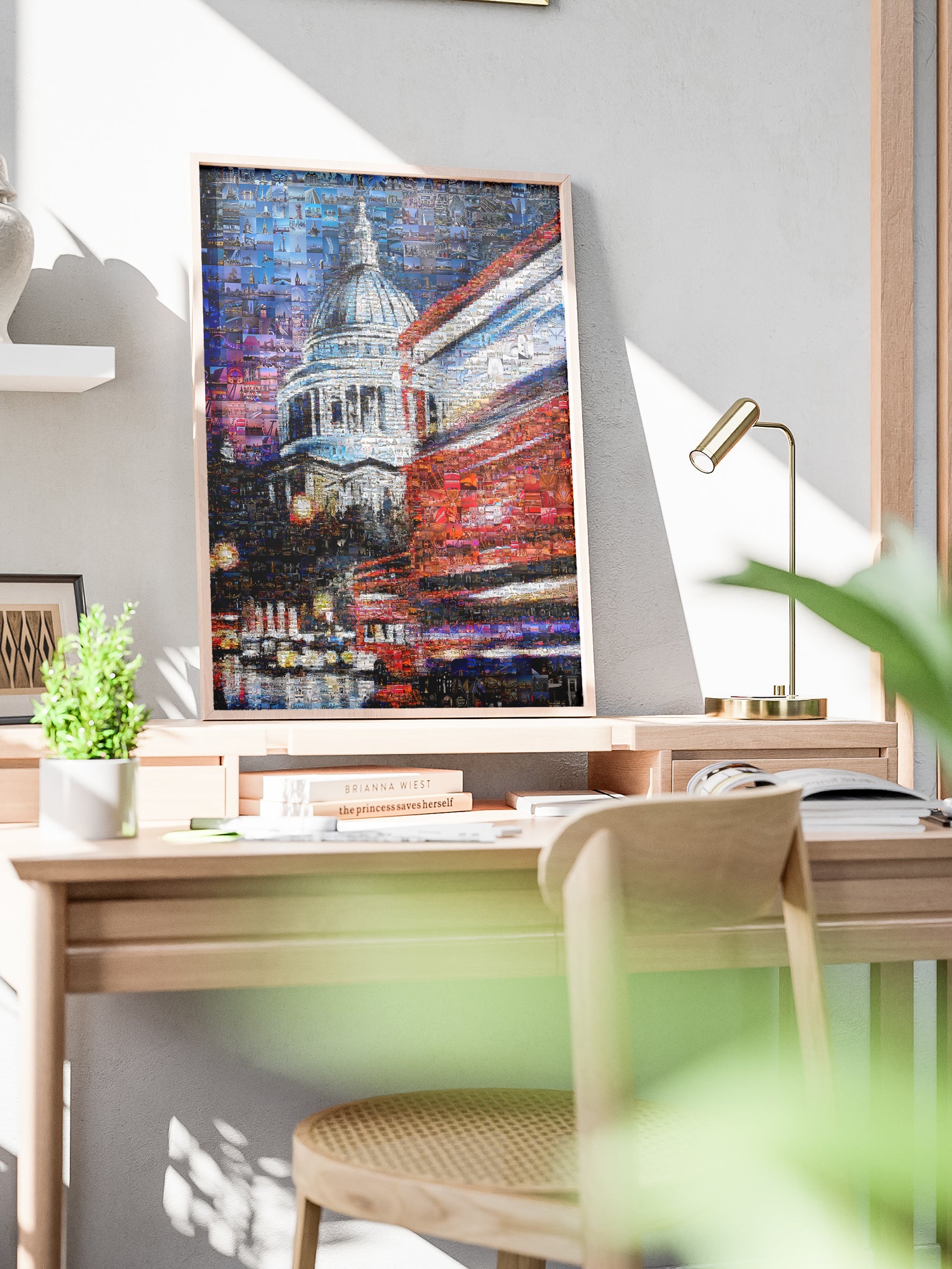 Stunning London Mosaic Artwork - Iconic Cityscape Featuring St. Paul's Cathedral and Vibrant City Life AtelierMosaics