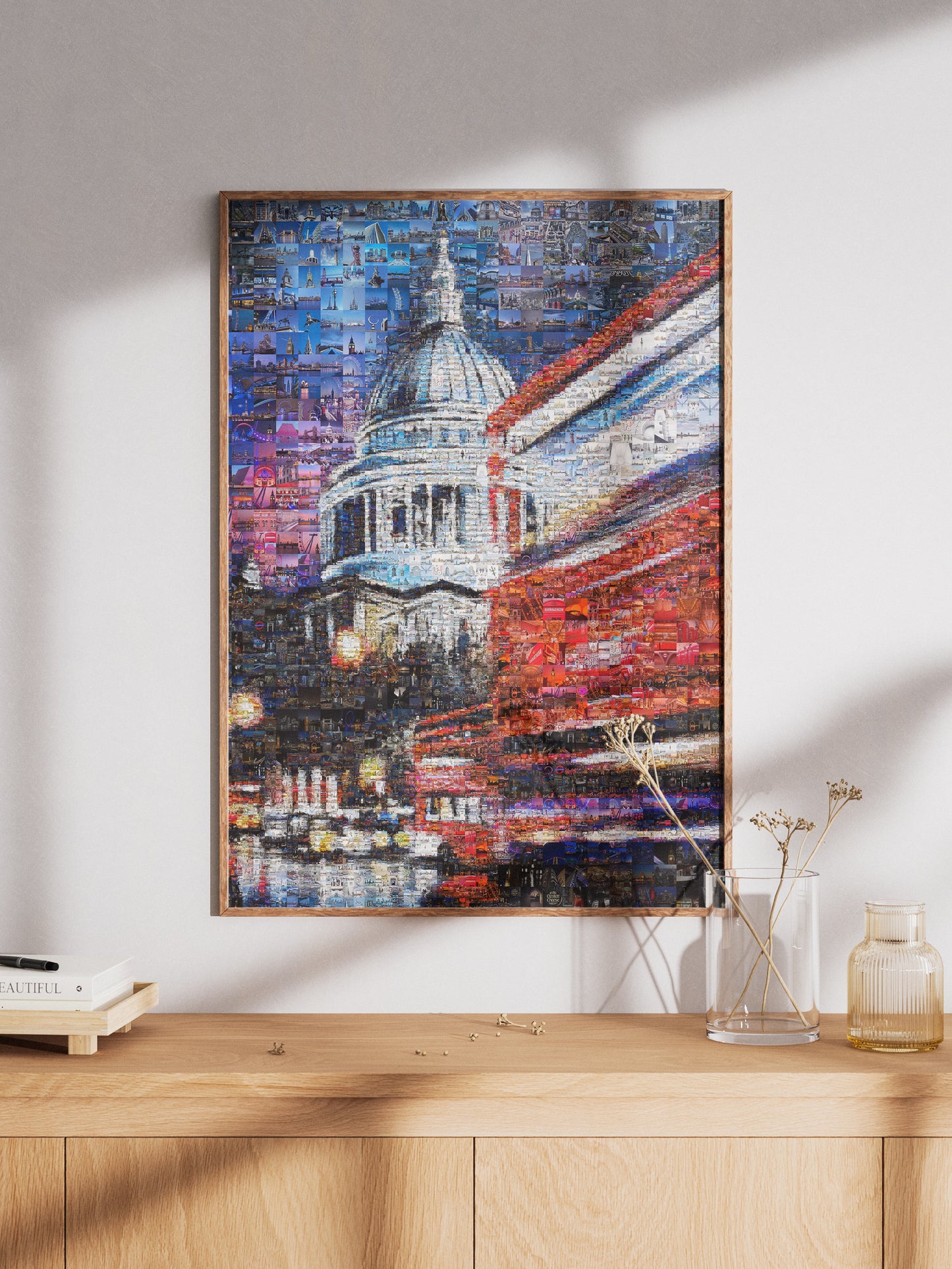 Stunning London Mosaic Artwork - Iconic Cityscape Featuring St. Paul's Cathedral and Vibrant City Life AtelierMosaics