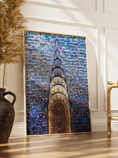 Stunning Chrysler Building Mosaic Art - A Unique Wall Décor for Modern Homes and Offices AtelierMosaics