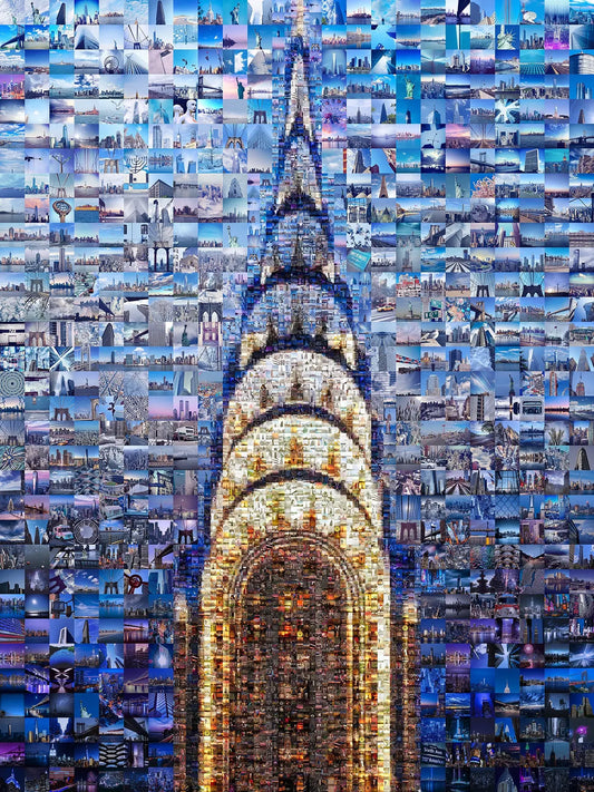 Stunning Chrysler Building Mosaic Art - A Unique Wall Décor for Modern Homes and Offices AtelierMosaics