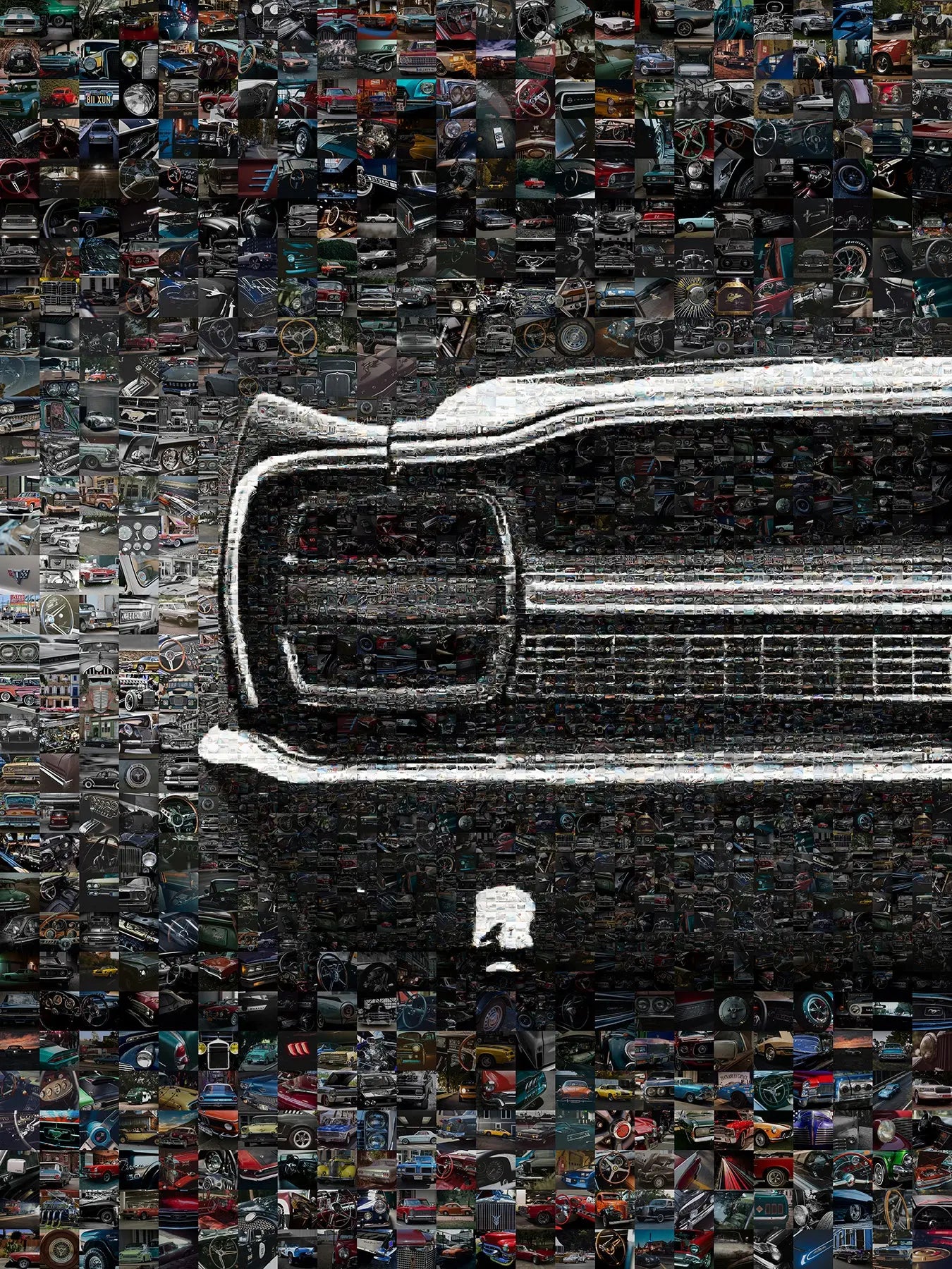 Stunning Mosaic Artwork of Classic Cars – Perfect for Automotive Enthusiasts and Decor Lovers AtelierMosaics