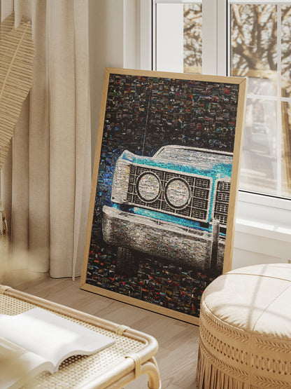 Stunning Mosaic Artwork of Classic Cars - Unique Wall Decor for Auto Enthusiasts AtelierMosaics