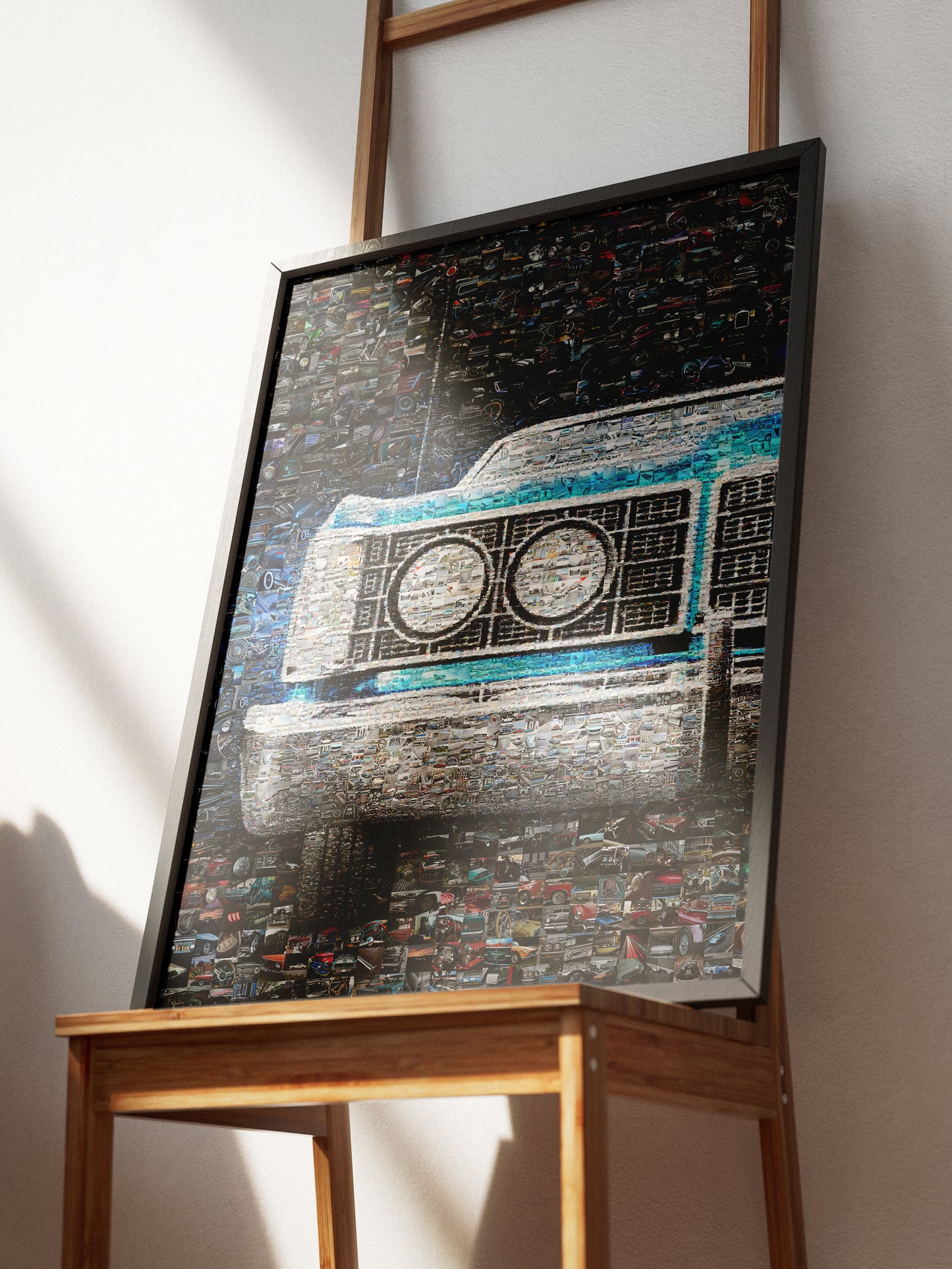 Stunning Mosaic Artwork of Classic Cars - Unique Wall Decor for Auto Enthusiasts AtelierMosaics