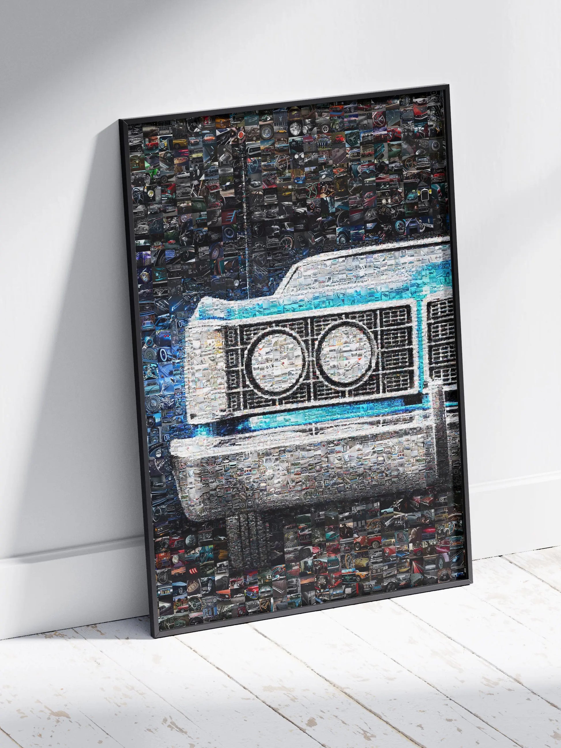 Stunning Mosaic Artwork of Classic Cars - Unique Wall Decor for Auto Enthusiasts AtelierMosaics