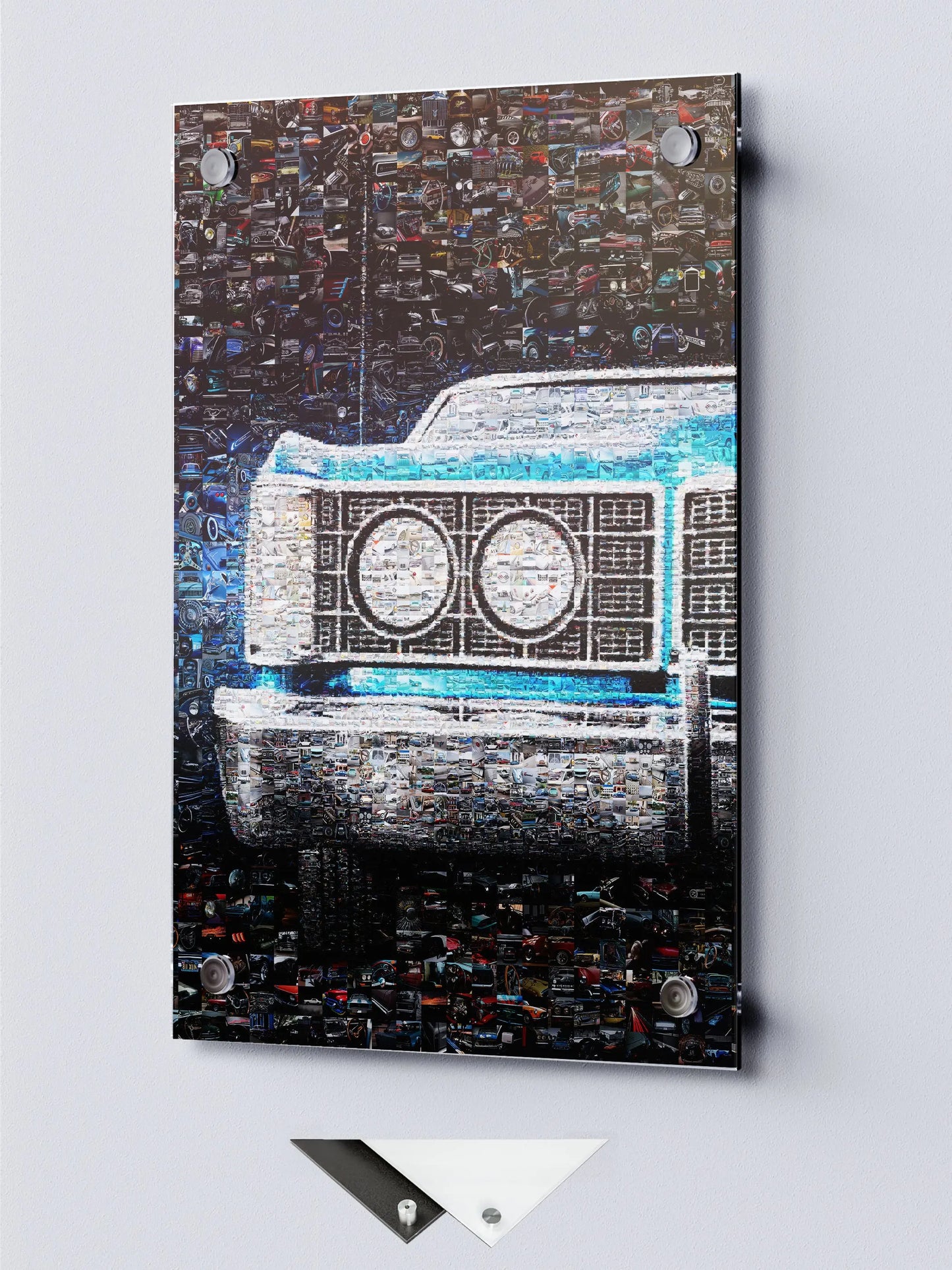 Stunning Mosaic Artwork of Classic Cars - Unique Wall Decor for Auto Enthusiasts AtelierMosaics