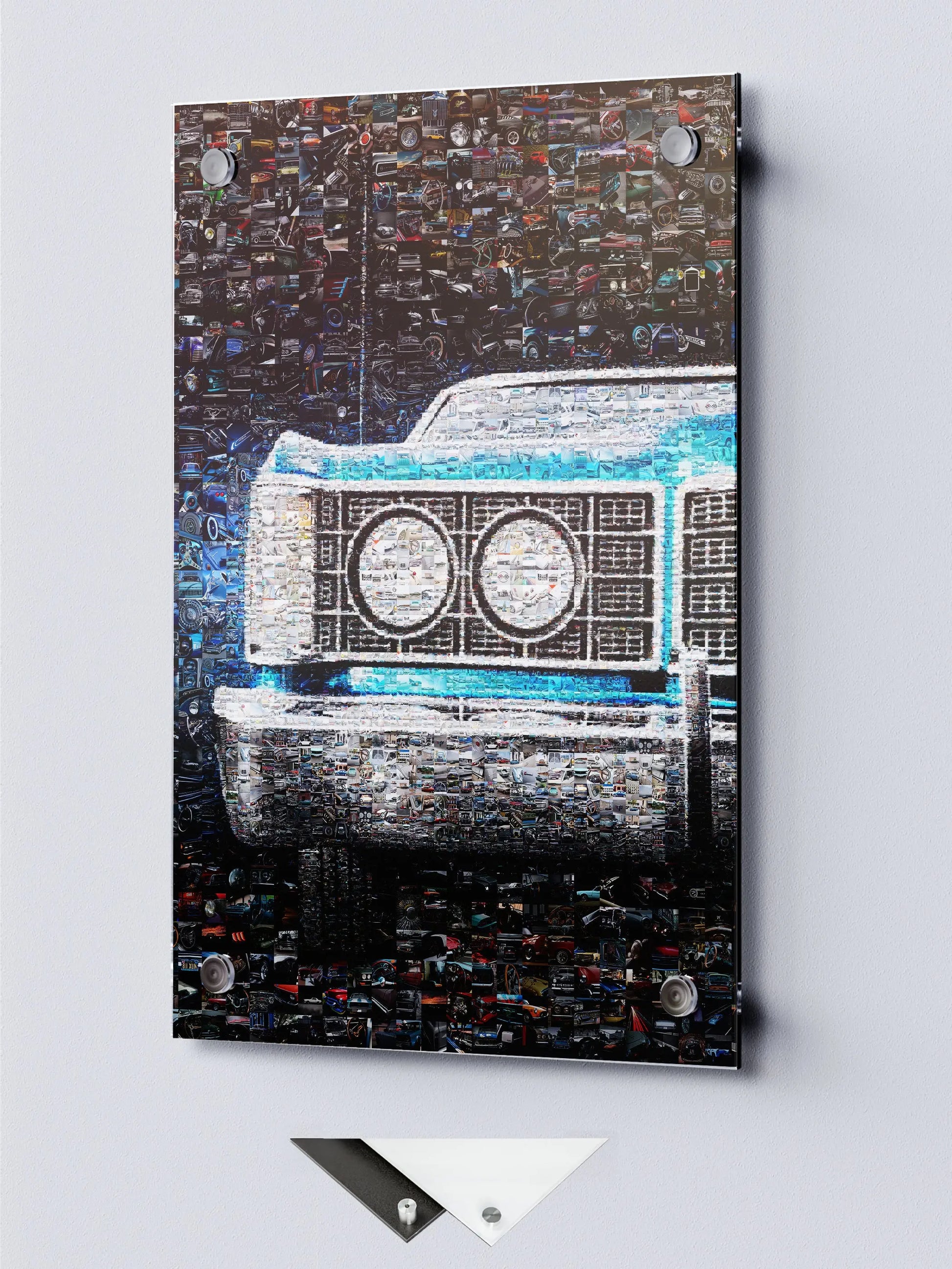 Stunning Mosaic Artwork of Classic Cars - Unique Wall Decor for Auto Enthusiasts AtelierMosaics