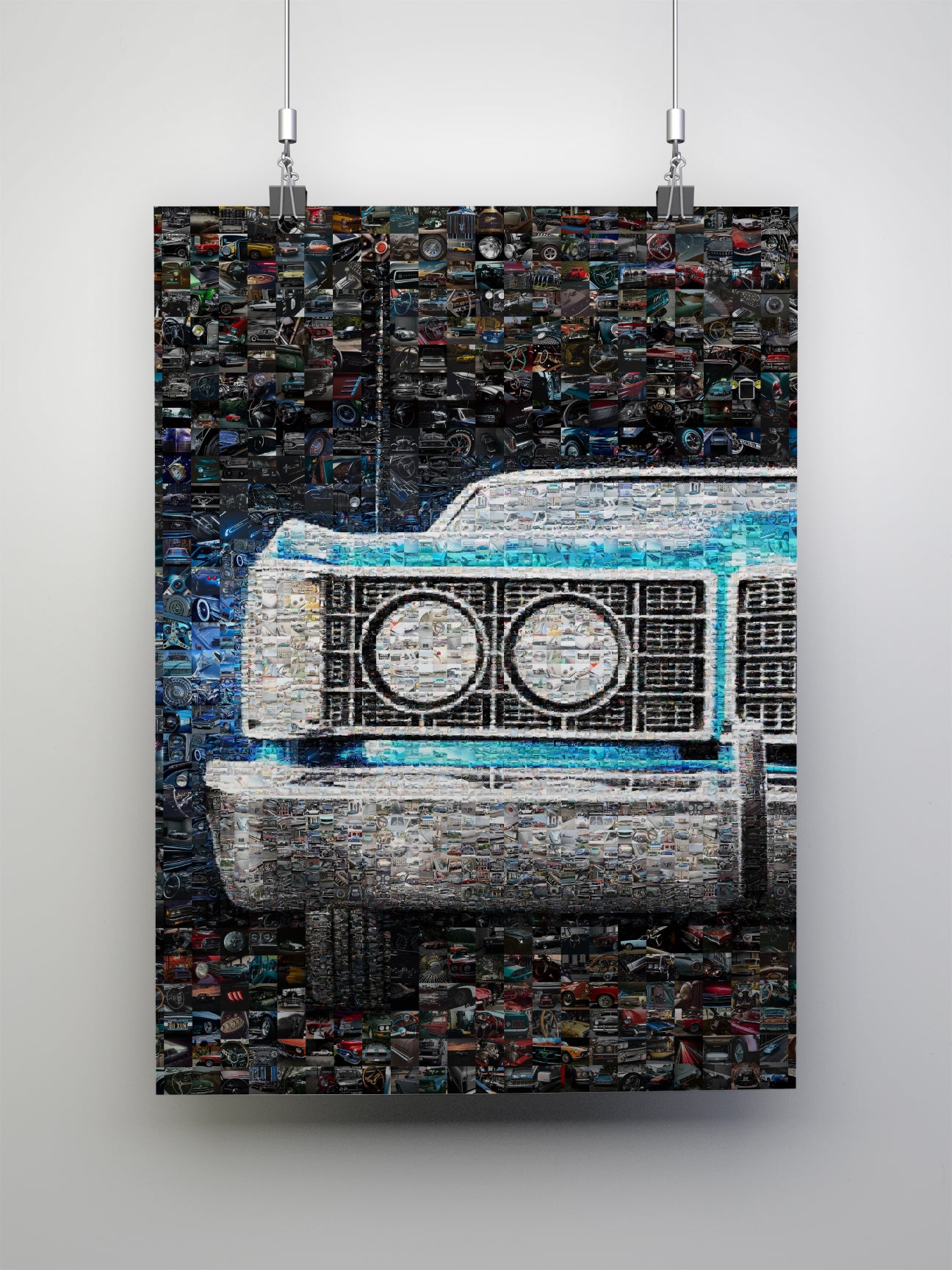 Stunning Mosaic Artwork of Classic Cars - Unique Wall Decor for Auto Enthusiasts AtelierMosaics