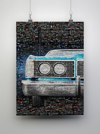 Stunning Mosaic Artwork of Classic Cars - Unique Wall Decor for Auto Enthusiasts AtelierMosaics